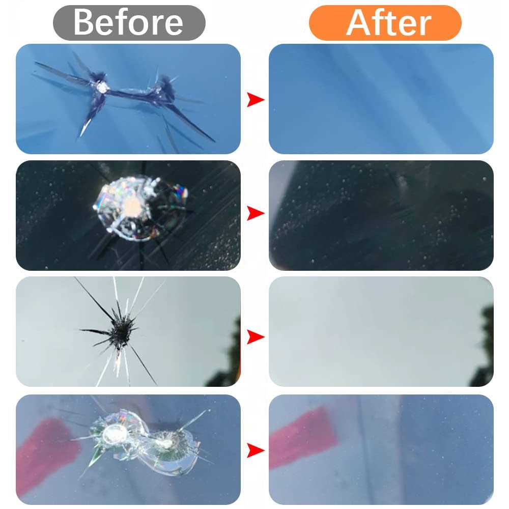 AODA Windshield Crack Repair Kit, Windshield Repair Kit for Chips and Cracks Glass Repair Fluid with 2 Bottles of Resin - Cheap Fitting