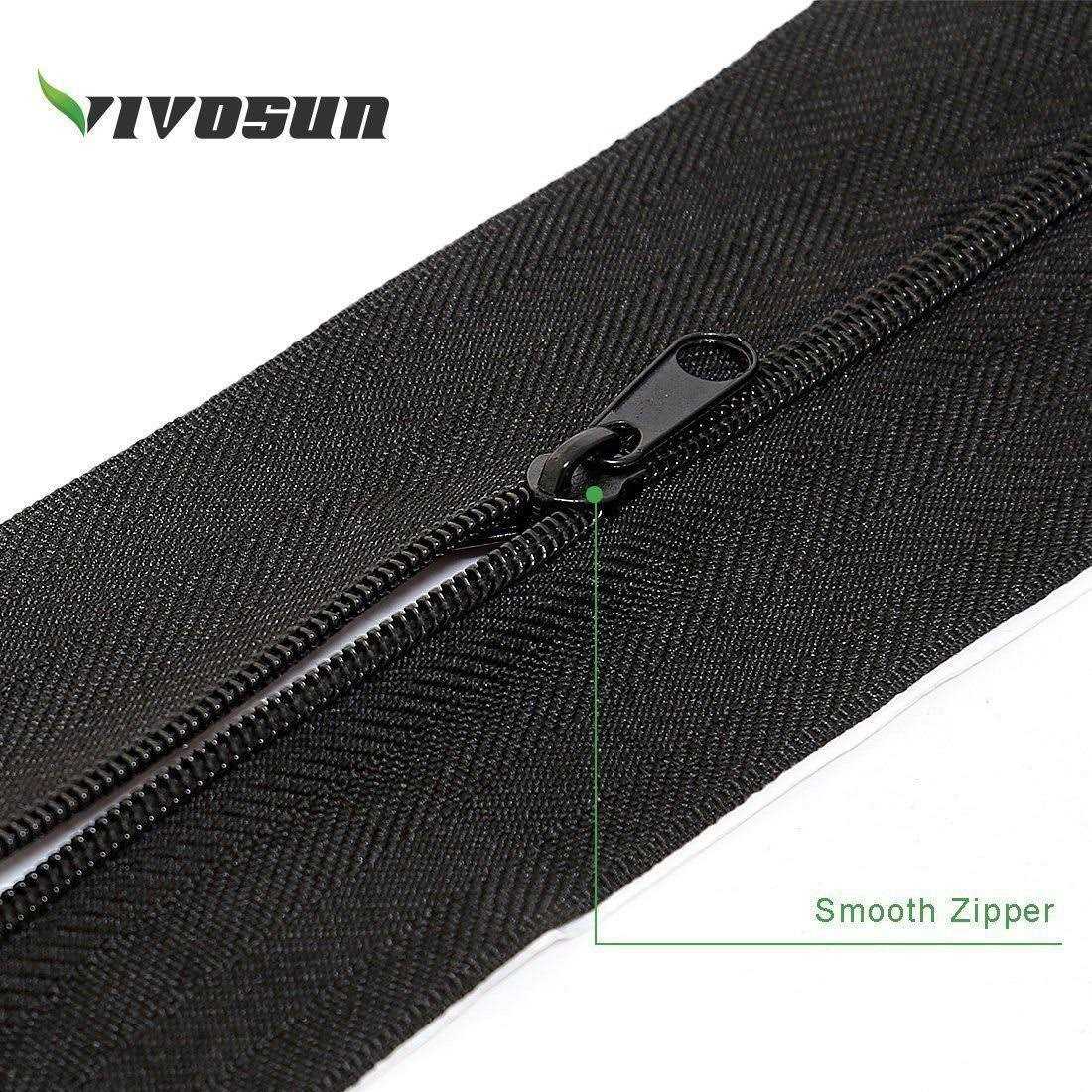 Vivosun Heavy Duty Zipper 3In. x 7Ft. Peel & Stick Zipper for Tarp - Cheap Fitting