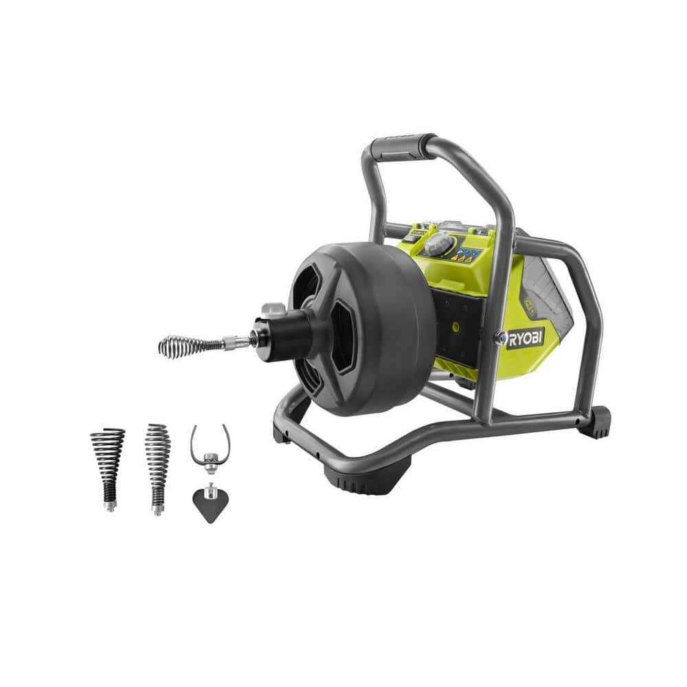 RYOBI ONE+ 18V Hybrid Drain Auger Kit with 50 ft. Cable, 2.0 Ah Battery, 18V Charger and Cutter Tips - Cheap Fitting