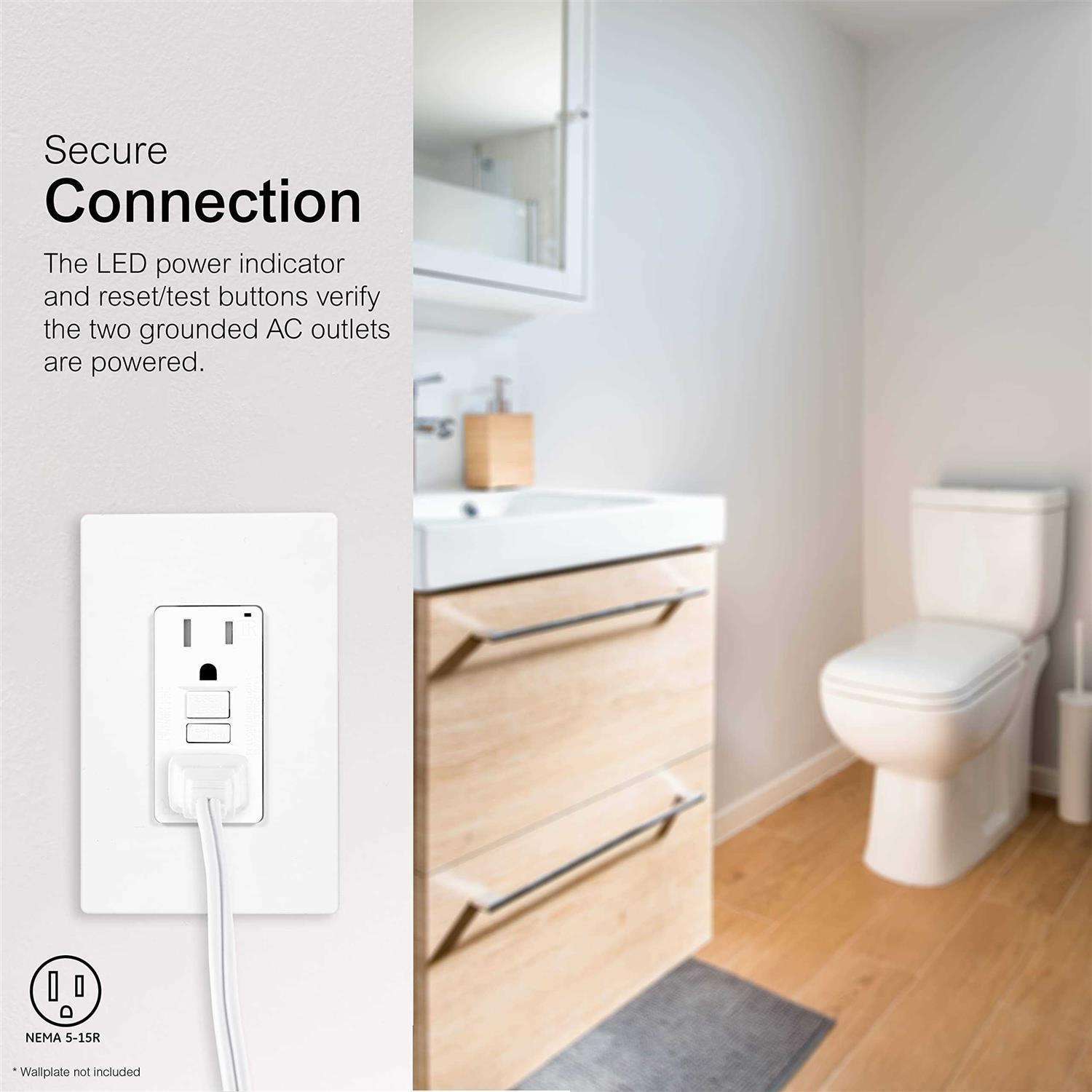 GE 15 Amp Tamper-Resistant Self-Test GFCI Outlet 32075 - Cheap Fitting