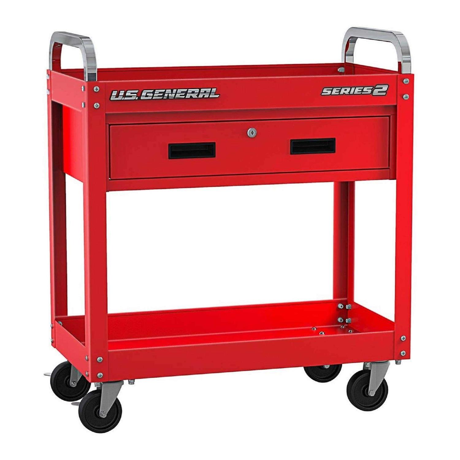 U.S. General 30 in. Service Cart with Drawer - Cheap Fitting