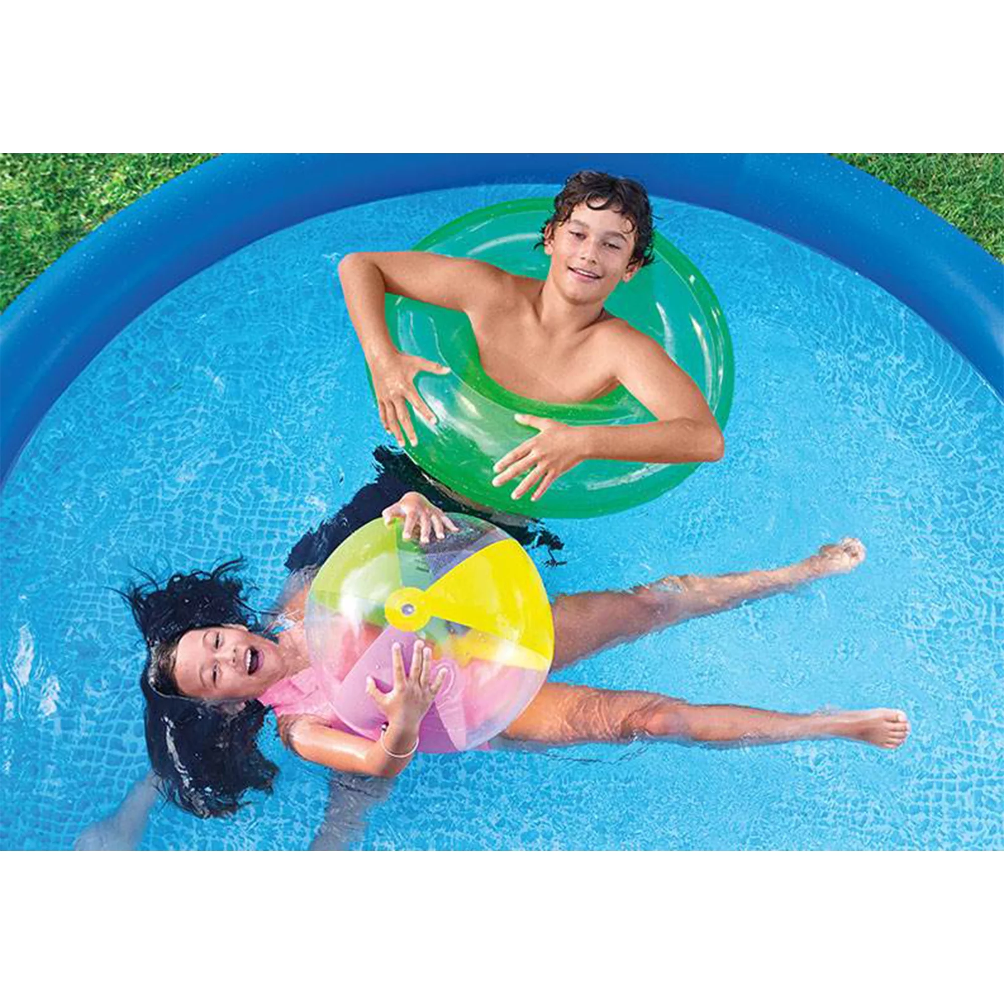 Intex 8ft x 30in Easy Set Inflatable Swimming Pool with 330 GPH Filter Pump - Cheap Fitting