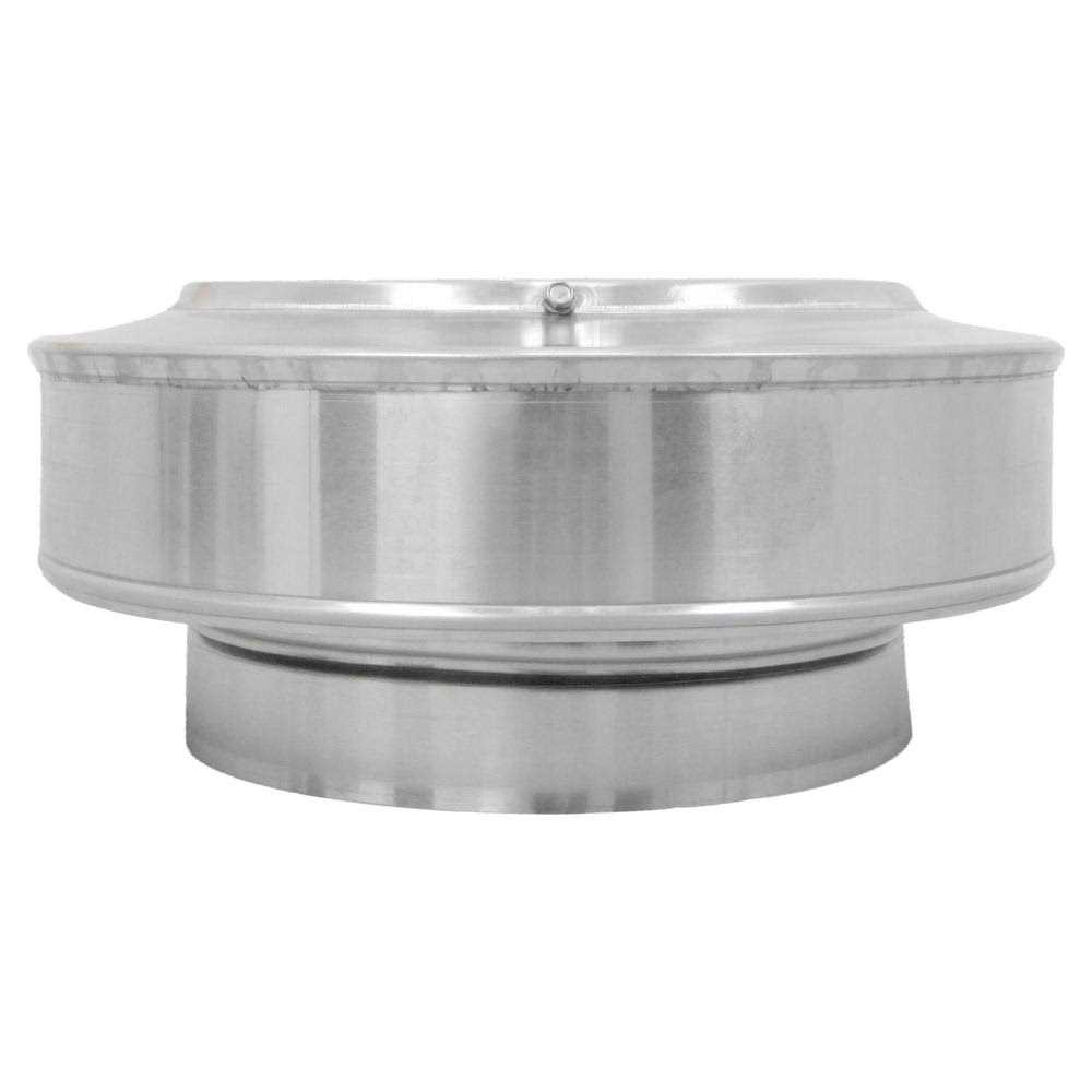 Active Ventilation 8 in. Dia. Aluminum Vent Pipe Cap in Mill Finish - Cheap Fitting