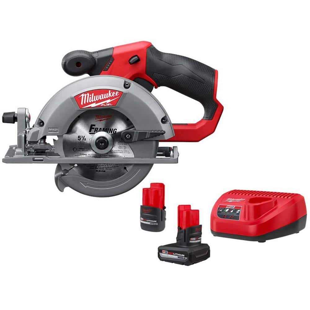 Milwaukee M12 FUEL Lithium-Ion 5-3/8 in. Cordless Circular Saw 2530-20 - Cheap Fitting