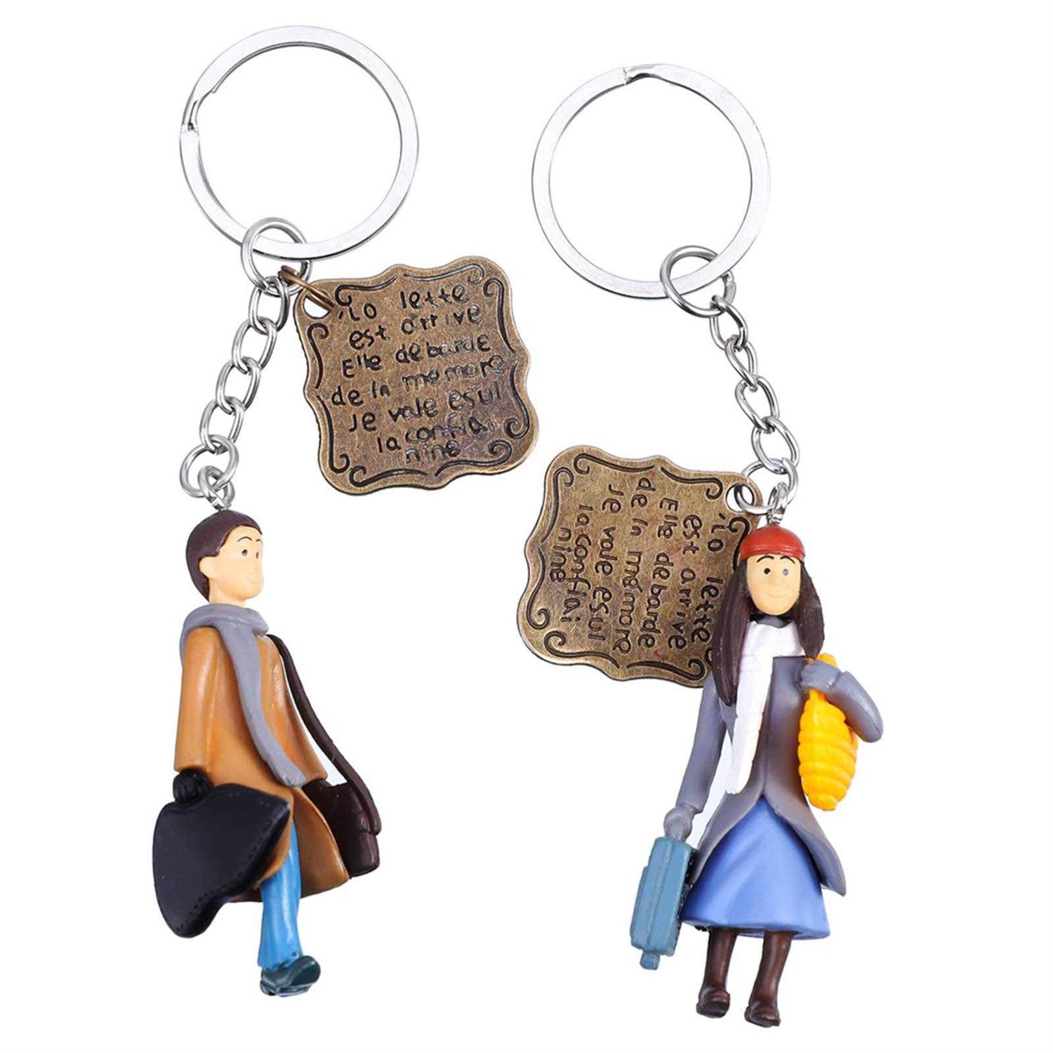 Hautoco 100Pcs Keychain Rings with Chain Open Jump Rings and Screw Eye Pins for Crafts Charm Jewelry Making - Cheap Fitting