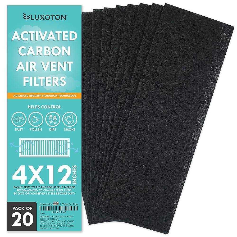 LUXOTON Activated Carbon Air Vent Filters for Home 4 x Floor Vent Filters - Cheap Fitting