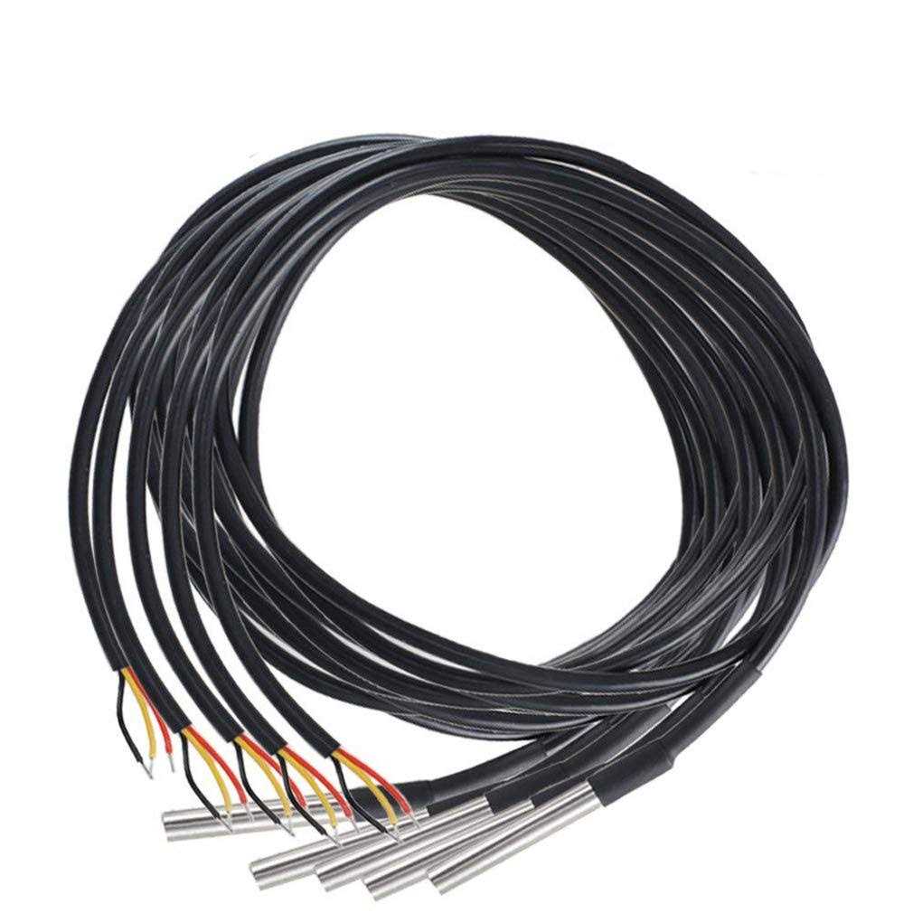 Hiletgo 5pcs Ds18b20 Temperature Sensor Temperature Probe Stainless St - Cheap Fitting