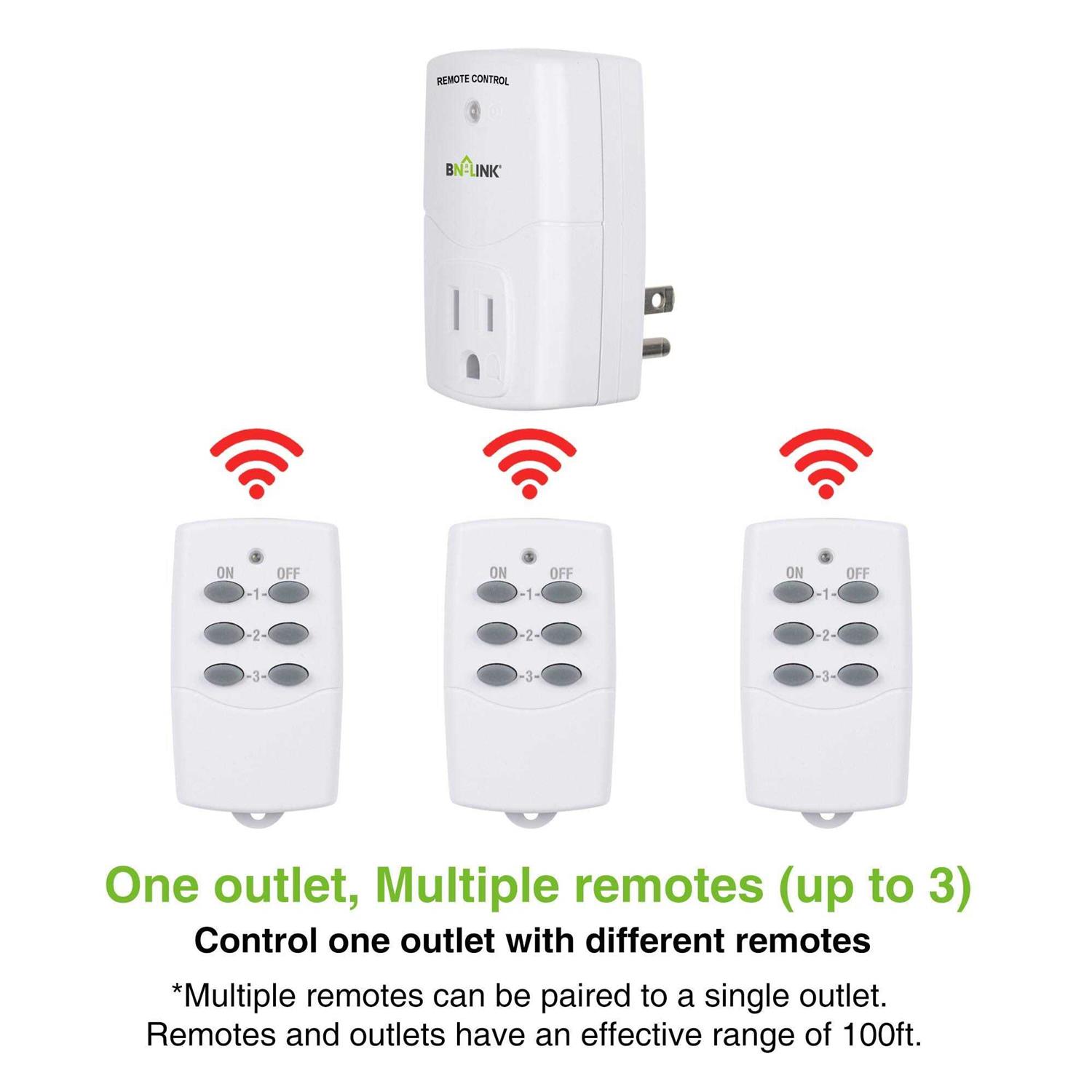 Bn-link Wireless Remote Control Outlet Value Pack - Cheap Fitting