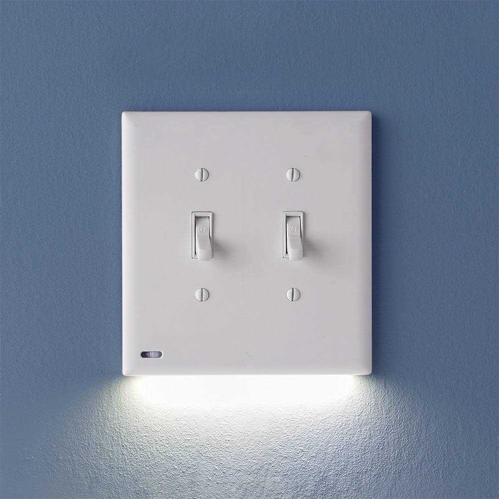 SnapPower SwitchLight Double Gang Night Light Cover Plate - Cheap Fitting