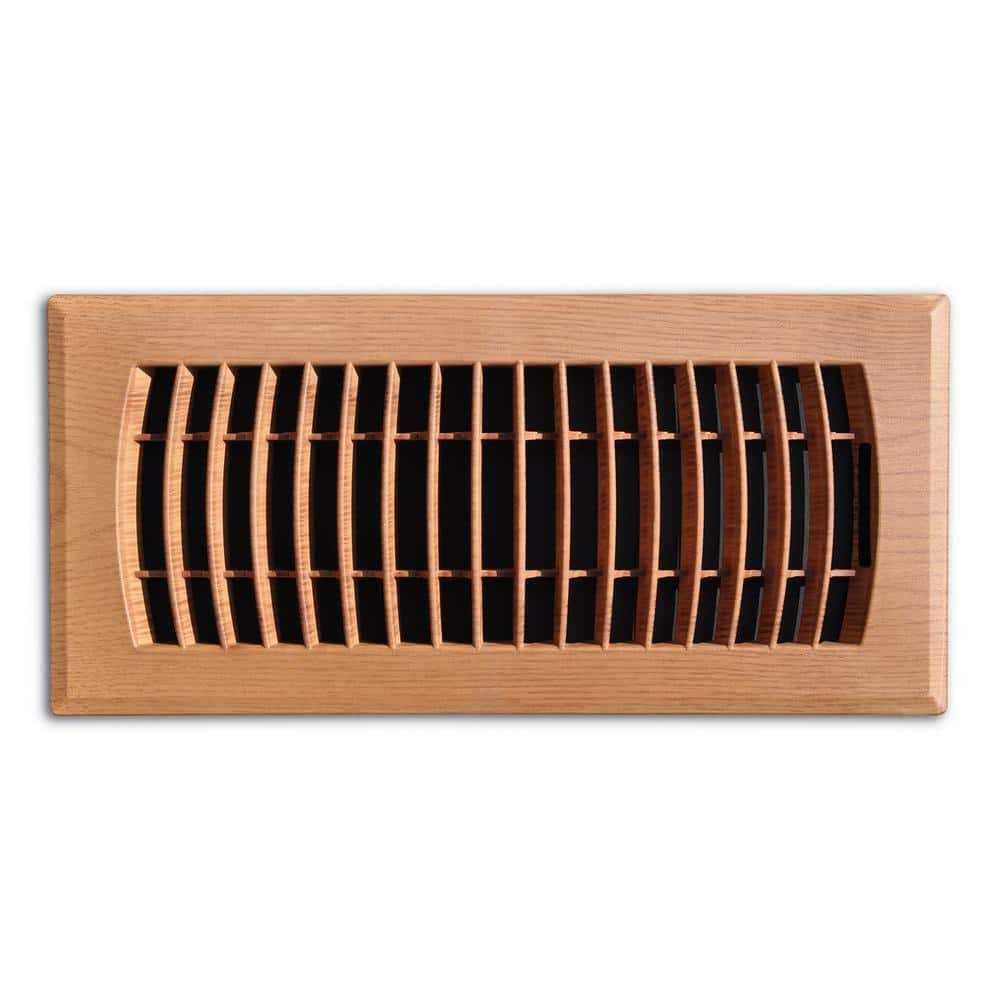 Hampton Bay Plastic Floor Register Faux Wood 4 x 12 - Cheap Fitting