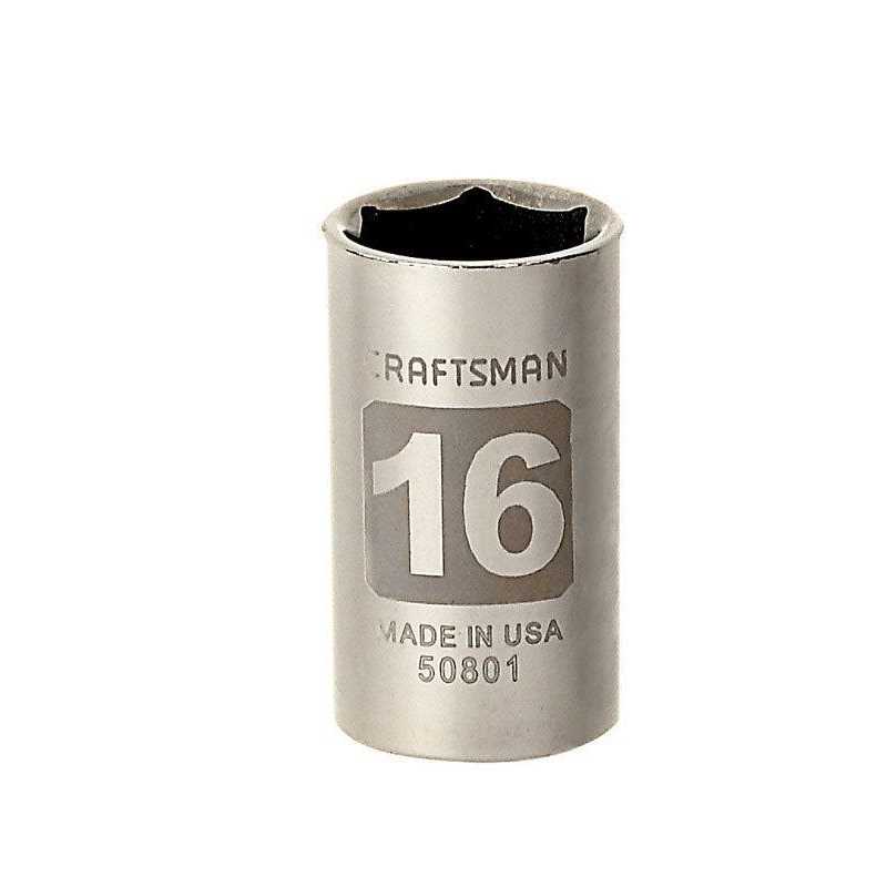 Craftsman 1/2 in. Drive Metric 6 Point Standard Socket 1 PC - Cheap Fitting