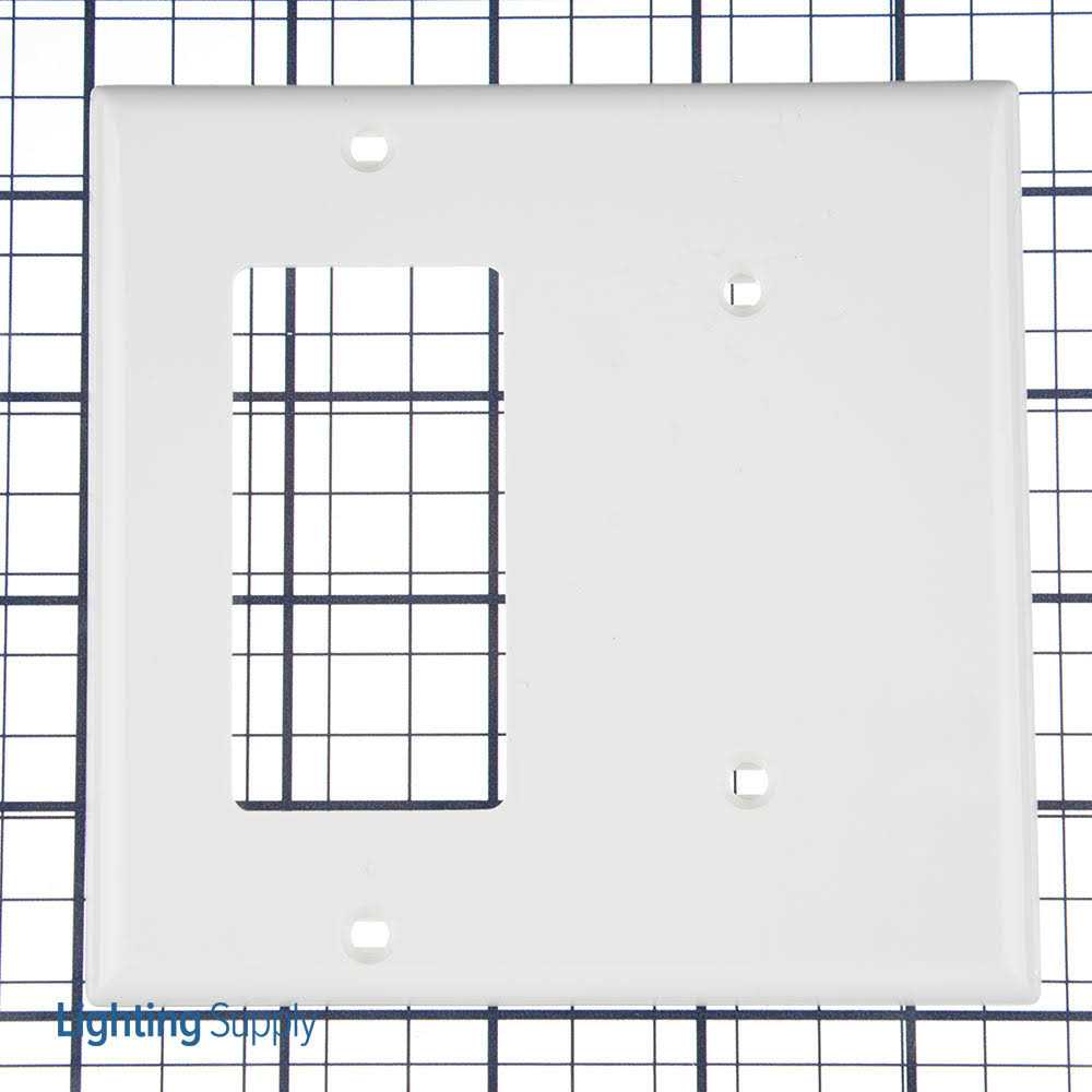 Leviton 80708-W 2 Gang White Nylon Combination Plate - Cheap Fitting