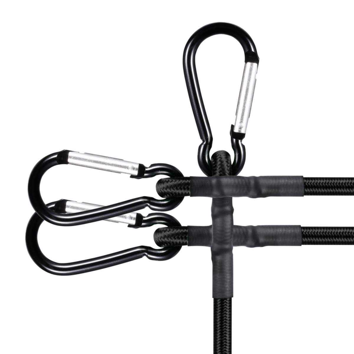 Yuxh Bungee Cord with Carabiner Hooks Black - Cheap Fitting