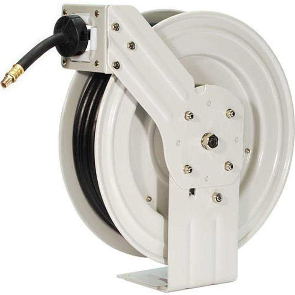 Primefit HRRUB380503 Industrial Grade Retractable Air Hose Reel with 50-foot Rubber Air Hose - Cheap Fitting