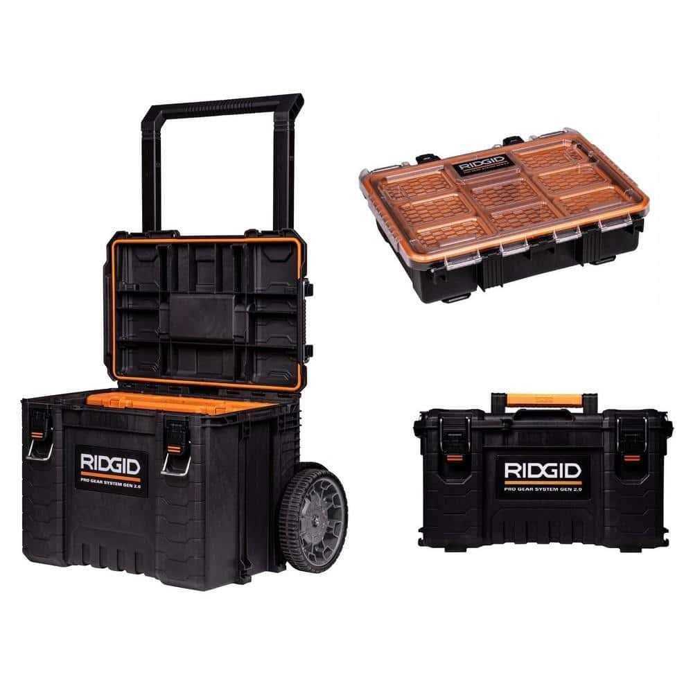RIDGID 2.0 Pro 22 in. Gear System Rolling Tool Box and Tool Box and Tool Case - Cheap Fitting