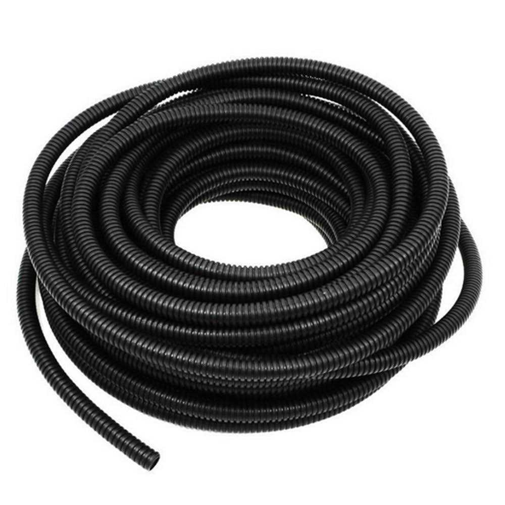 ESUPPORT 20 Feet Split Loom Wire Flexible Tubing Conduit Hose - Cheap Fitting