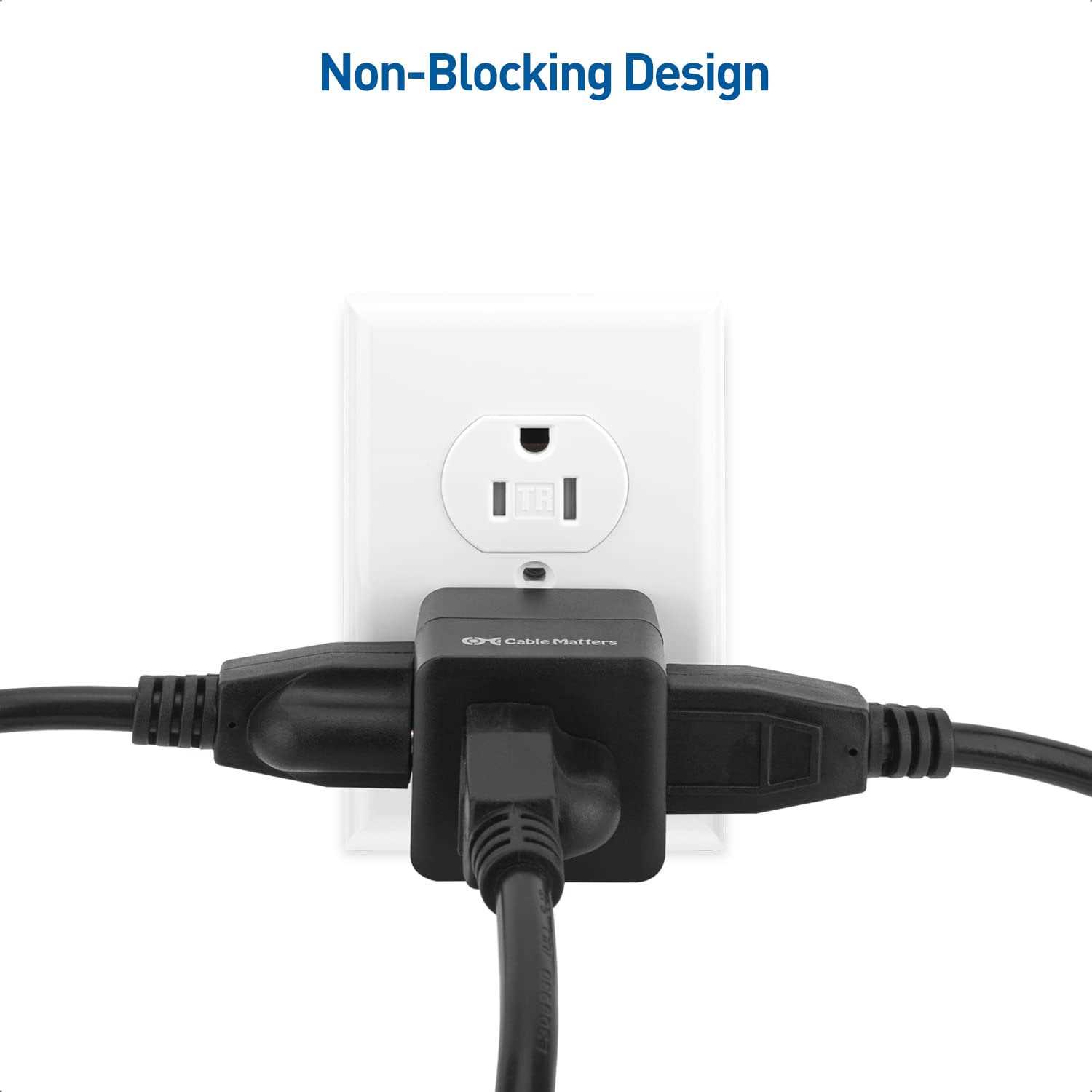 Cable Matters 3-Pack 3 Outlet Wall Adapter - Cheap Fitting