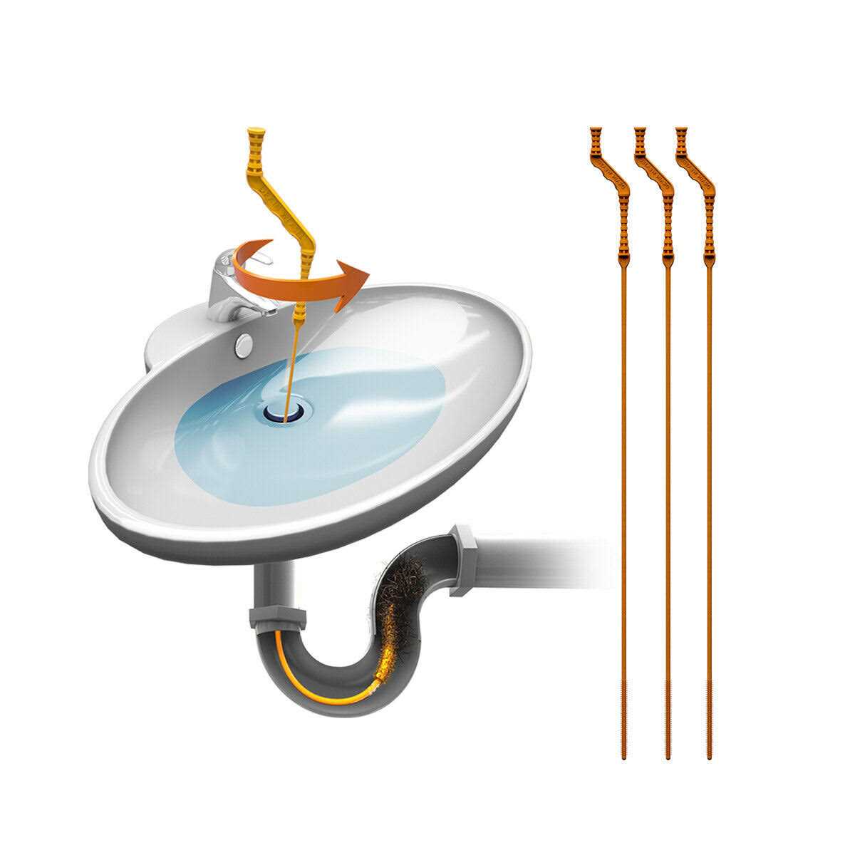 FlexiSnake Drain Weasel Plastic Drain Snake Good Drain Weasel Hair Clog Tool DWDL18 - Cheap Fitting