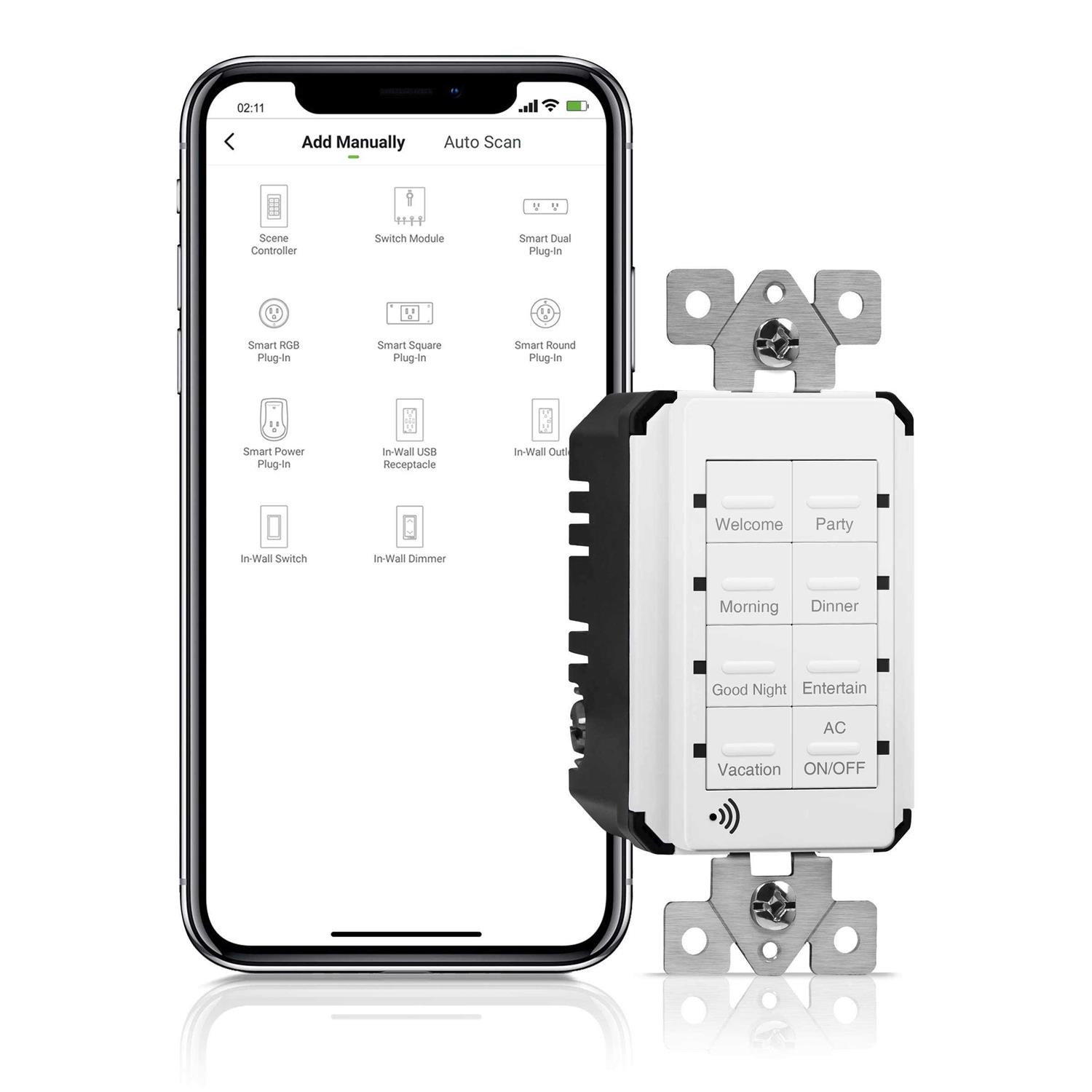 Topgreener Smart Light Switch Wi-Fi Scene Controller - Cheap Fitting