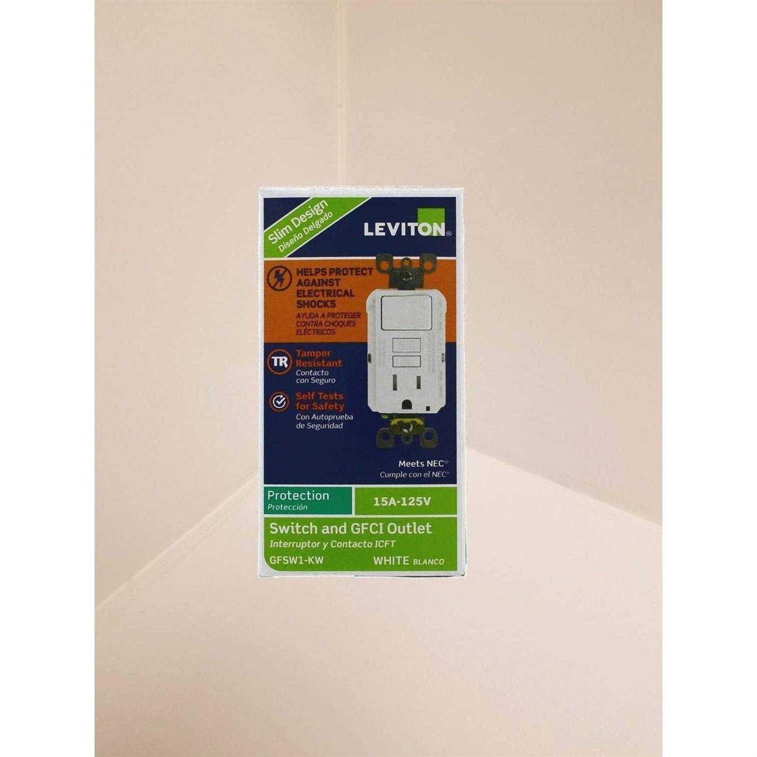 Leviton GFSW1-KW Tamper-Resistant GFCI/Switch Combo - Cheap Fitting