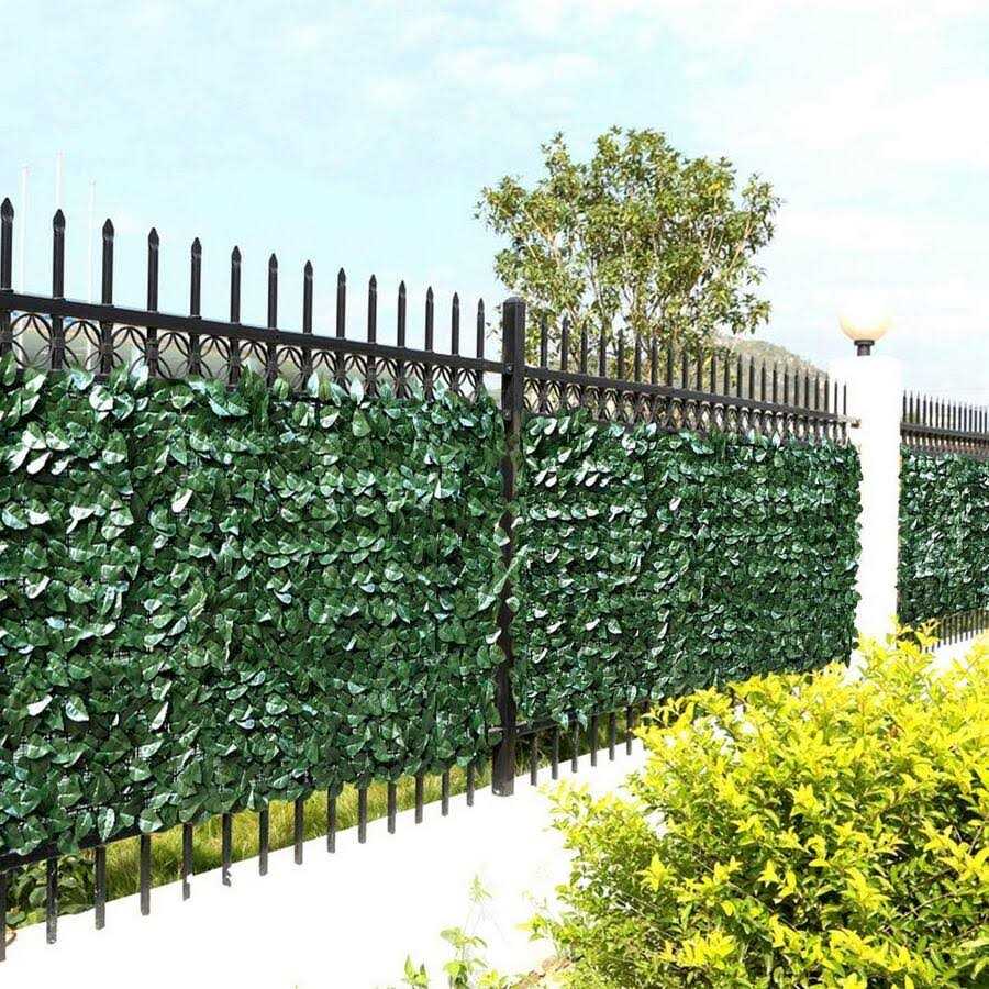 Ejoy 59 in. x 118 in. Artificial Ivy Hedge Privacy Fence Screen - Cheap Fitting