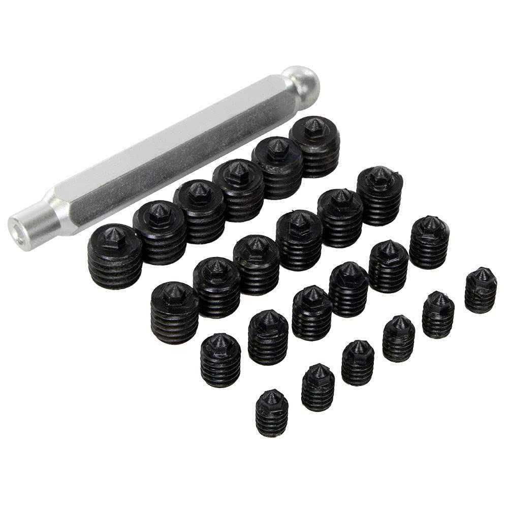 LittleMachineShop.com Transfer Screw Set 1/4 7/16 4 Sizes / 6 Screws Each & Wrench/Holder - Cheap Fitting