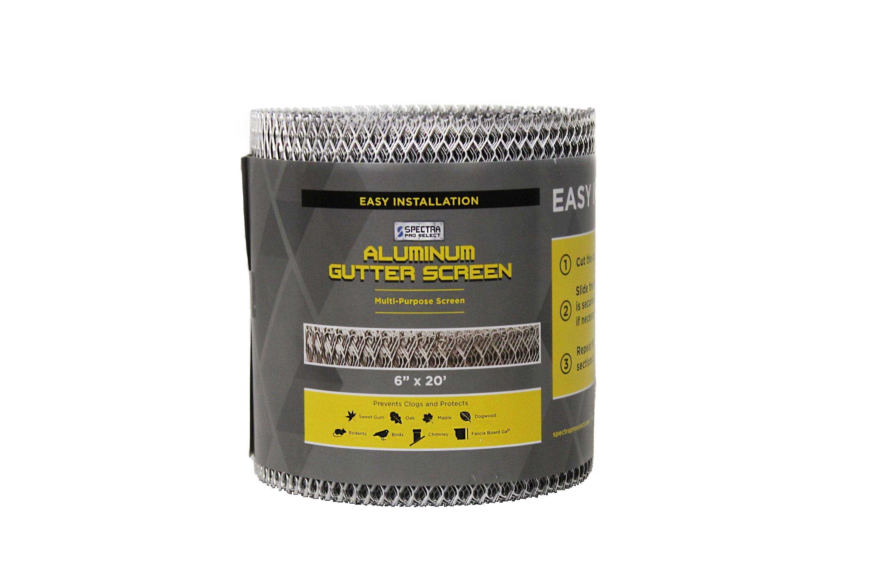 Spectra Metal 6 x 20′ Aluminum Gutter Screen Aluminum K Style Pair Gutter Guard Screen 6EXPROLL - Cheap Fitting
