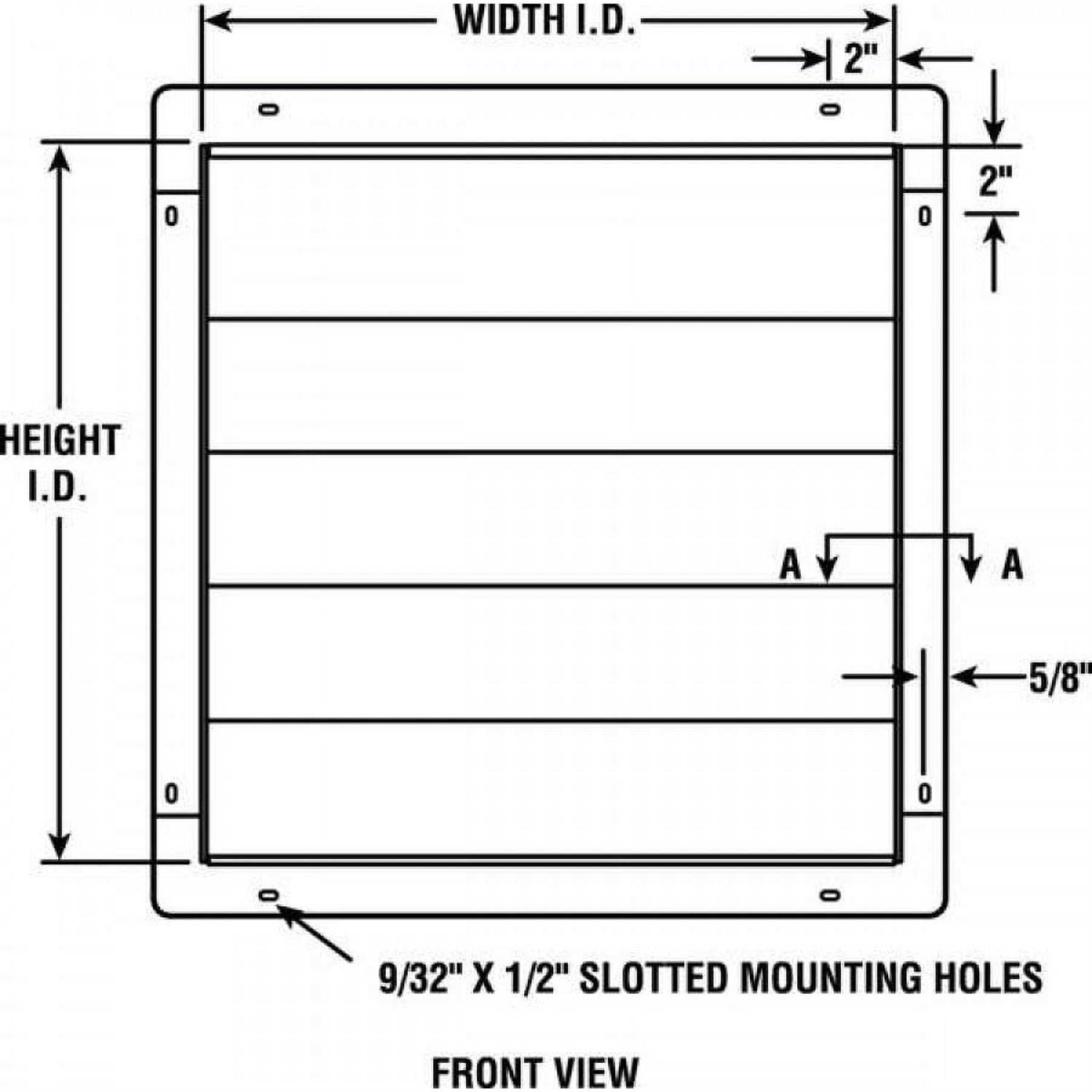 Dayton 2c517 10 in Backdraft Damper / Wall Shutter - Cheap Fitting