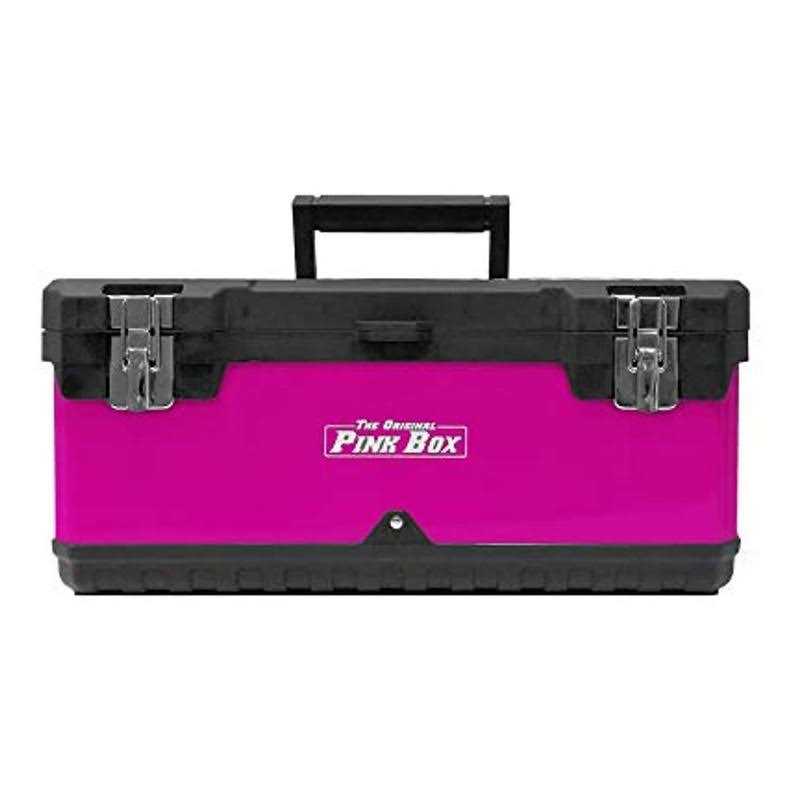 The Original Pink Box 20-inch Portable Steel Toolbox with Removeable Tray - Cheap Fitting
