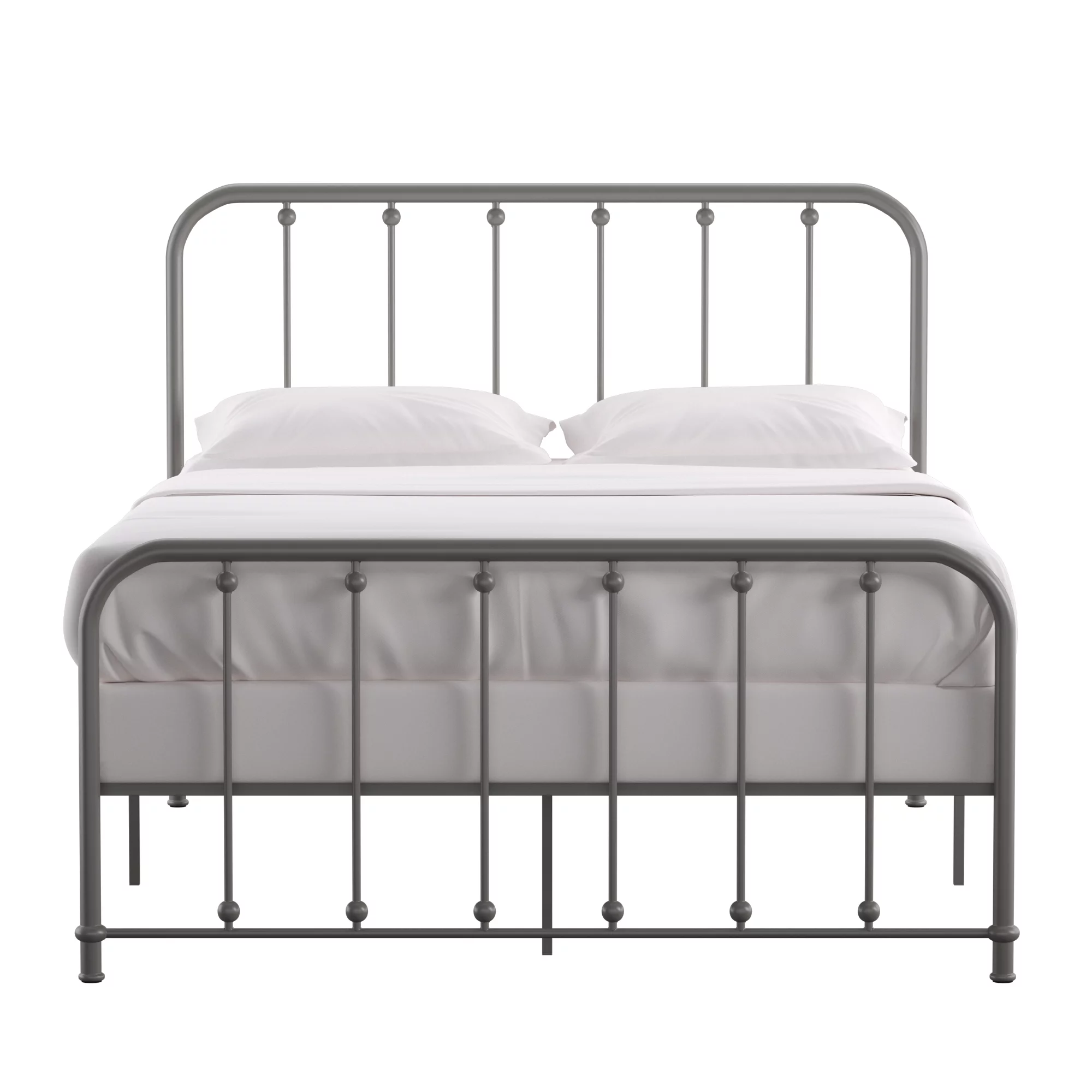 Weston Home Montgomery Spindle Metal Platform Full Bed, White - Cheap Fitting