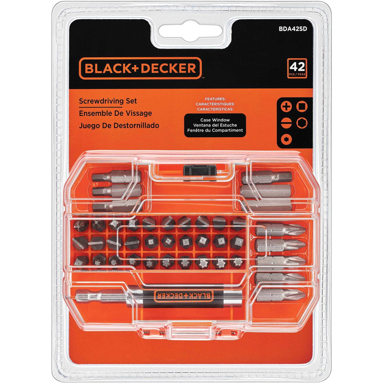 Black+decker Screwdriver Bit Set BDA42SD - Cheap Fitting