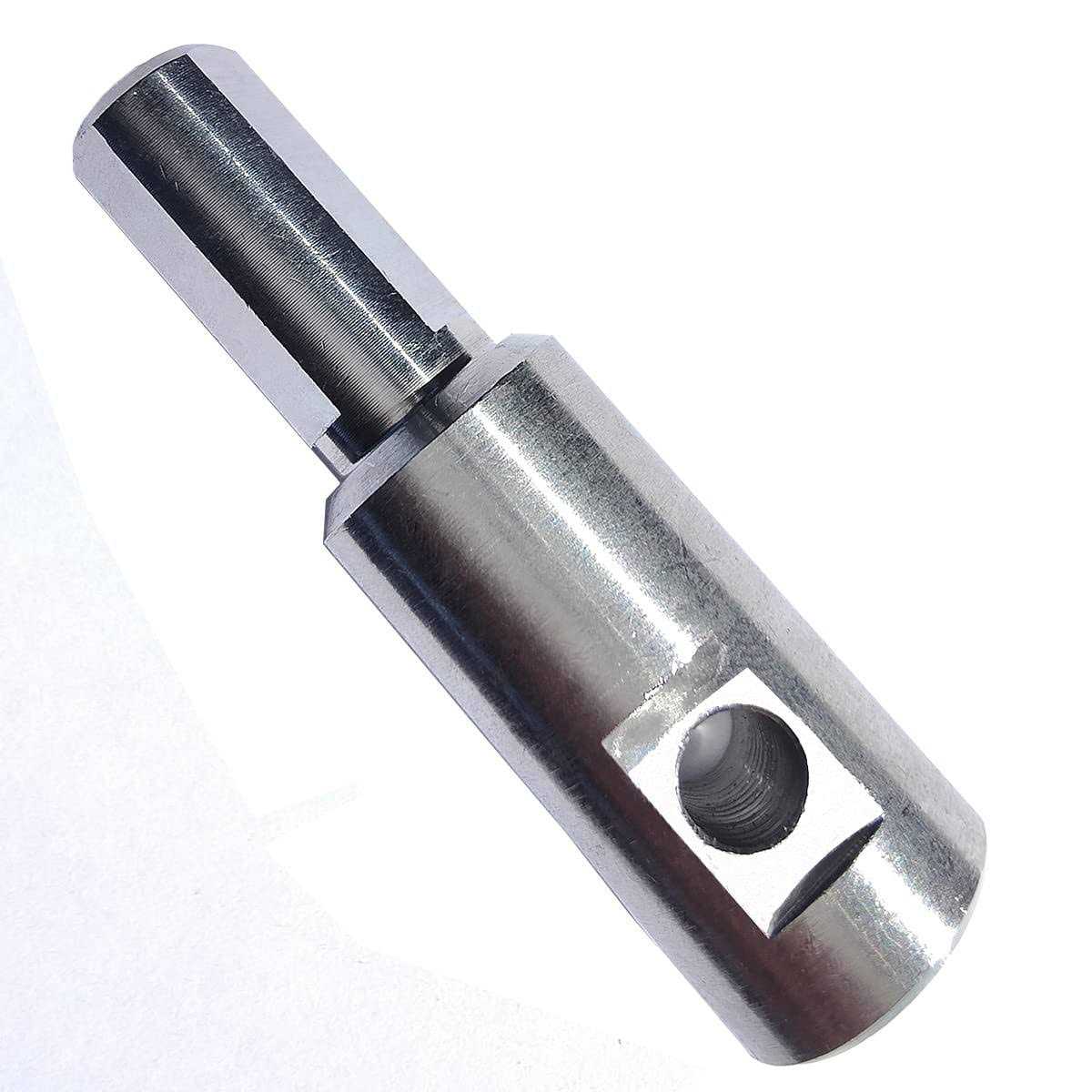 304 Stainless Steel Ice Auger Drill Adapter Fits Drill Chuck 1/2 Plus and 1/4 Hole for 1/4-20 Wing Bolts & Locking Screws - Cheap Fitting