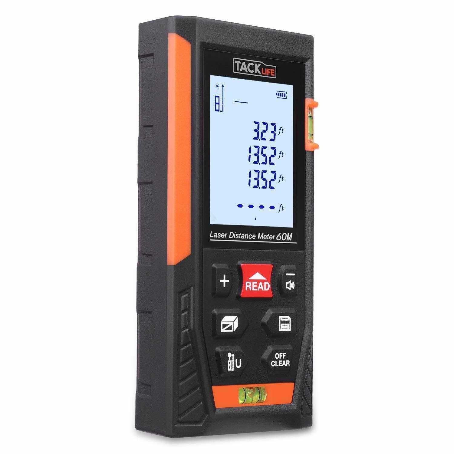 Tacklife Classic Laser Measure 196Ft M/In/Ft Mute Laser Distance Meter - Cheap Fitting