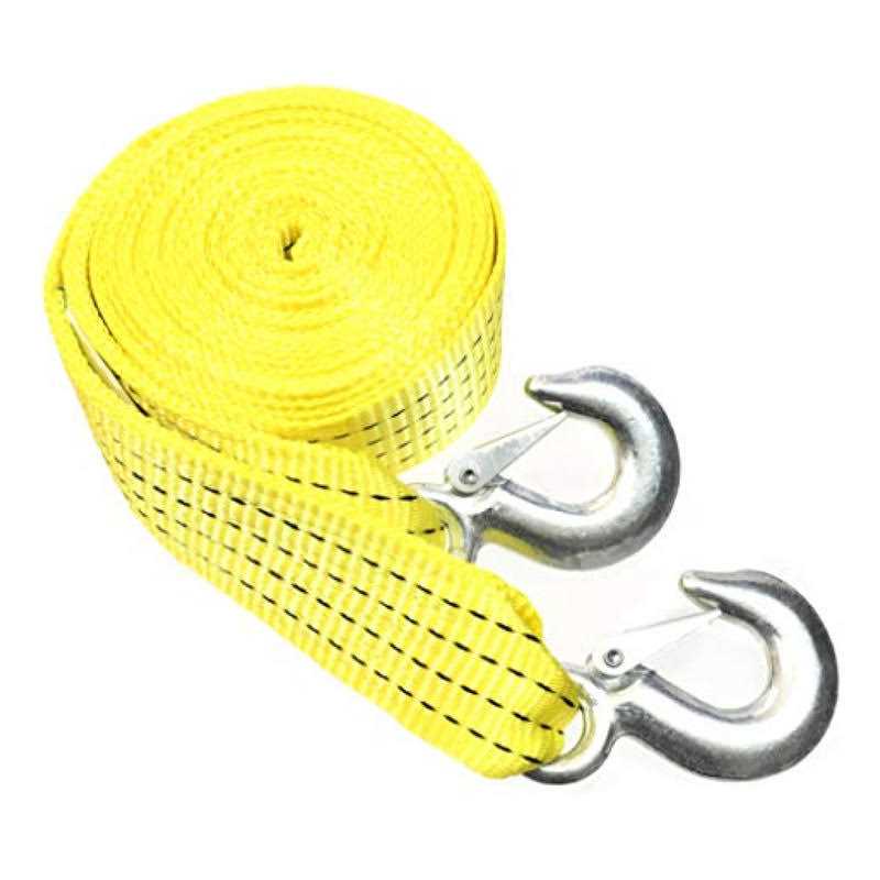 10,000 Lb Heavy Duty Tow Strap with Safety Hooks 2 x 20 Polyester Superior Strength - Cheap Fitting