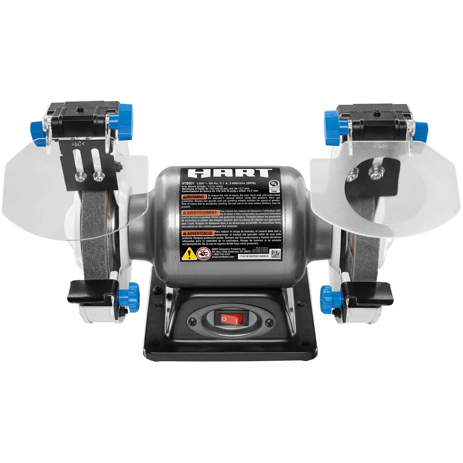 Hart 6-inch 2.1-Amp Bench Grinder - Cheap Fitting