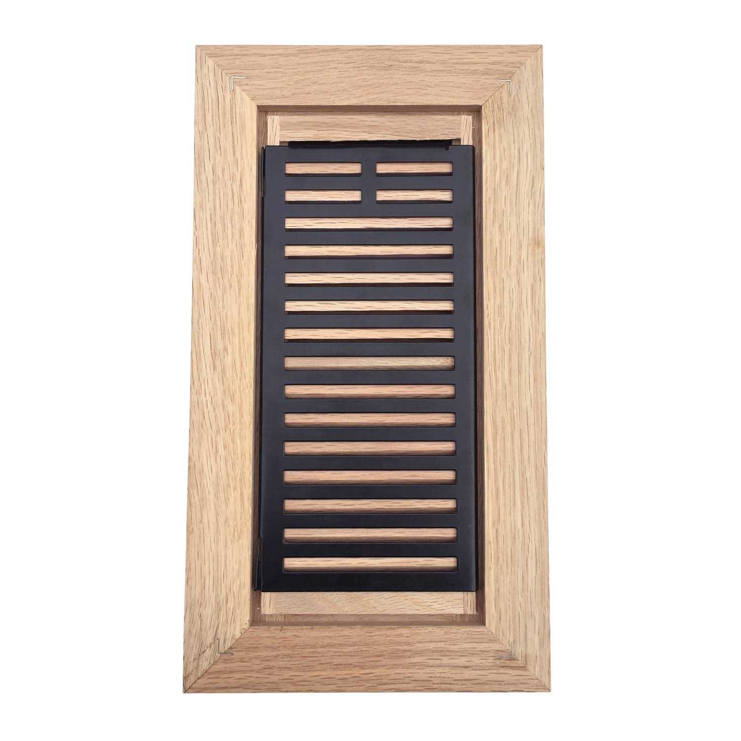 Razo White Oak Wood Flush Mount Floor Register Vent Cover - Cheap Fitting