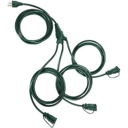 DEWENWILS Outdoor Extension Cord 3 Prong Outlets Plugs - Cheap Fitting