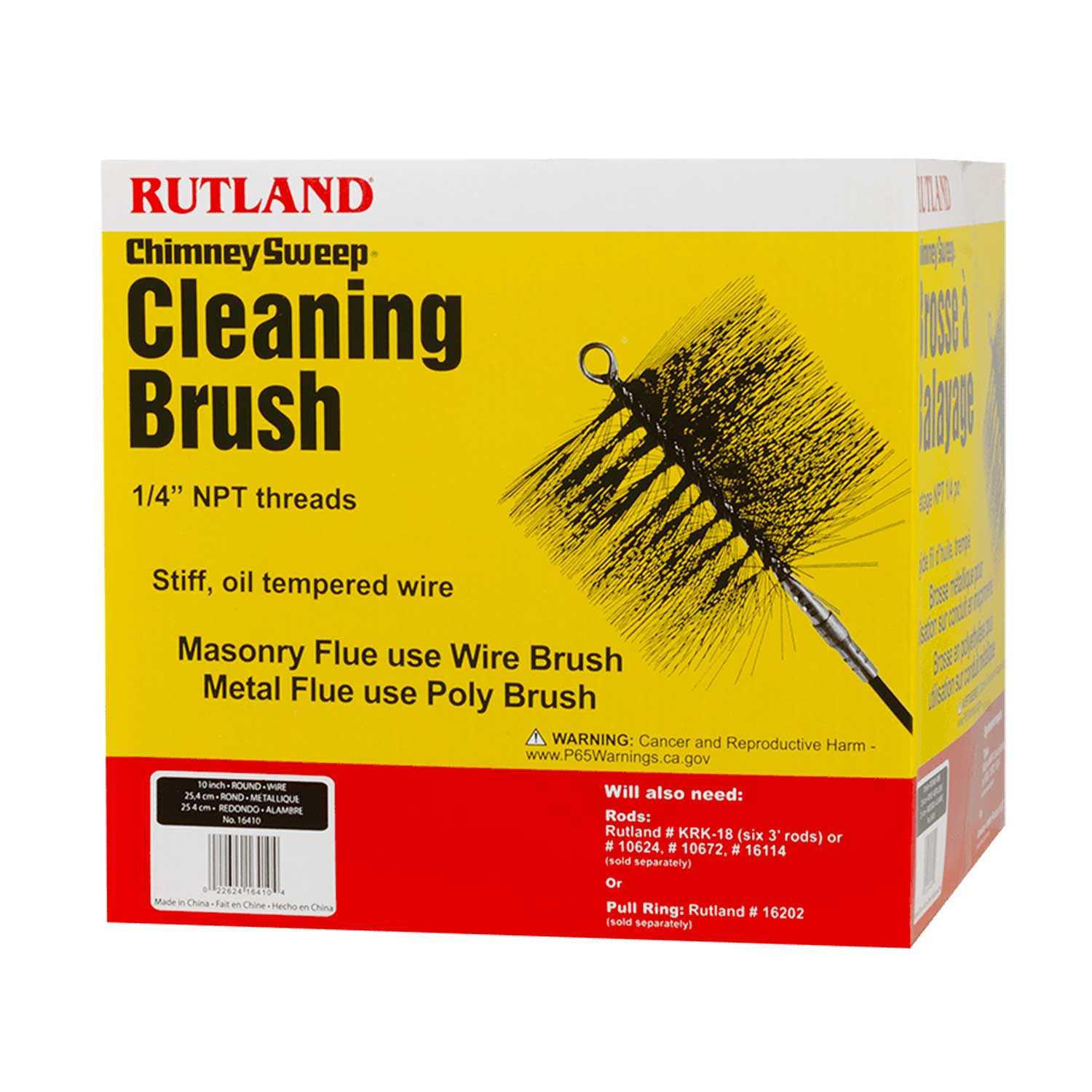 Rutland Round Wire Chimney Brush - Cheap Fitting