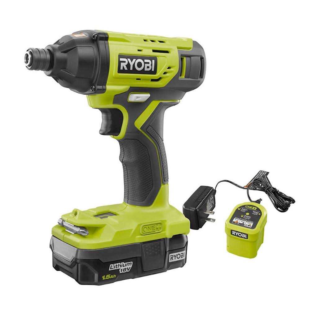 Ryobi One+ 18V Cordless 1/4 in. Impact Driver Kit with 1.5 Ah Battery and Charger - Cheap Fitting