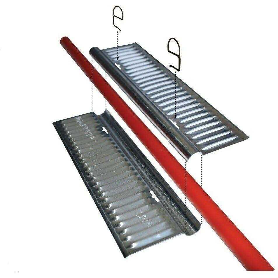 Ultra-Fin 10 in. Aluminum Plates with Turn Keys for 1/2 in. Tubing UF4010 - Cheap Fitting