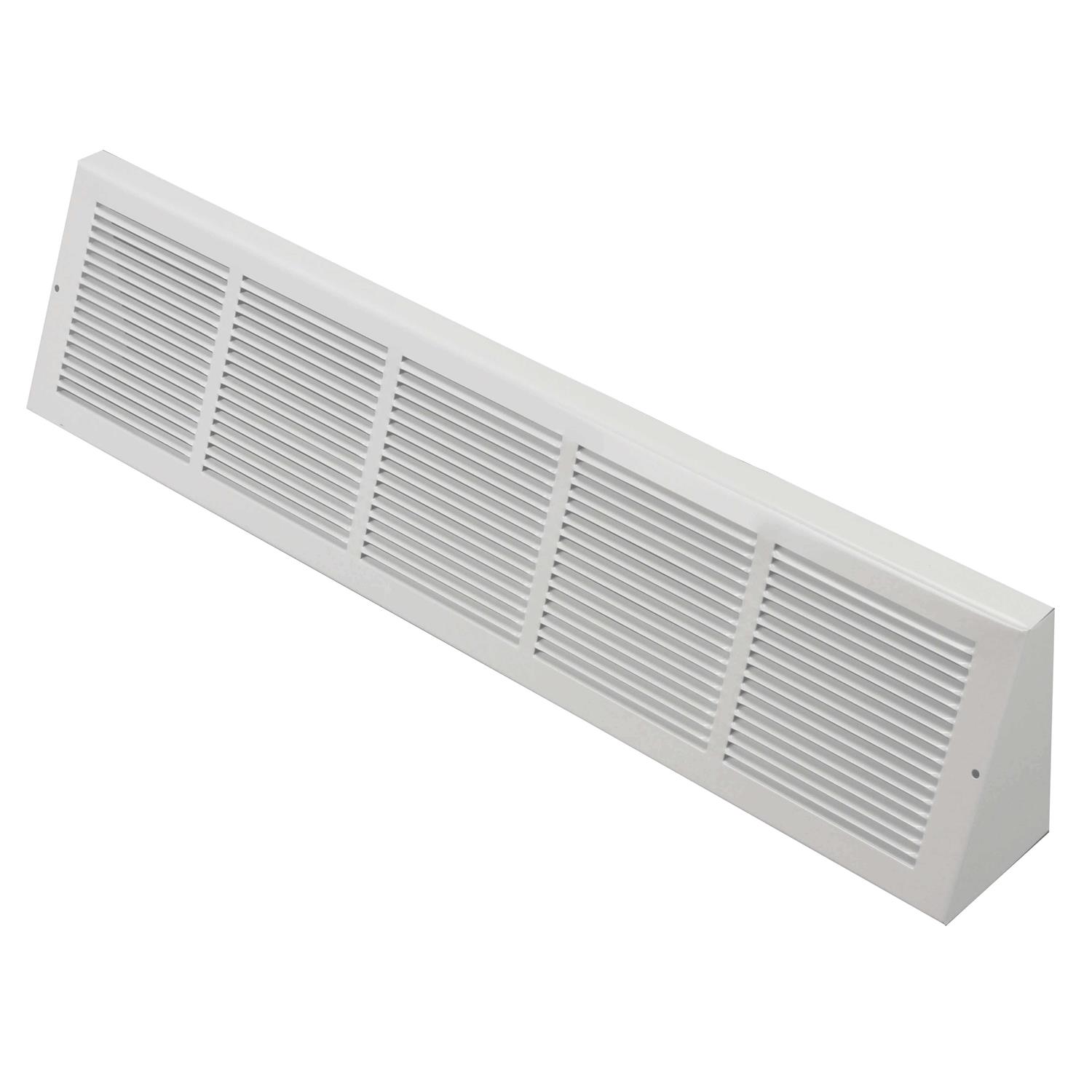 Hart & Cooley 43706 30 x 6 White Baseboard Return Air Grille - Cheap Fitting