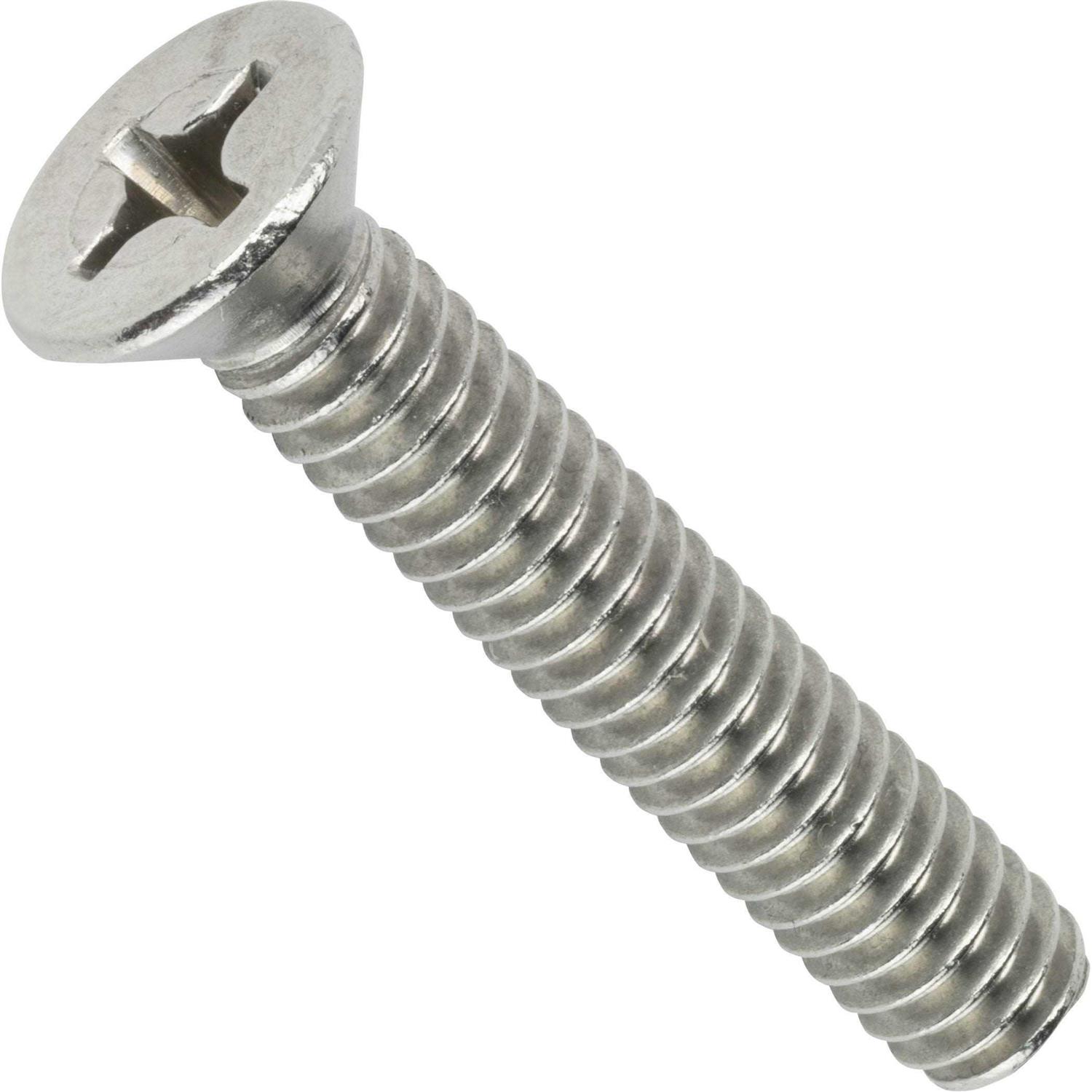 Fastenere.com Phillips Flat Head Machine Screws Stainless Steel 18-8 Qty - Cheap Fitting