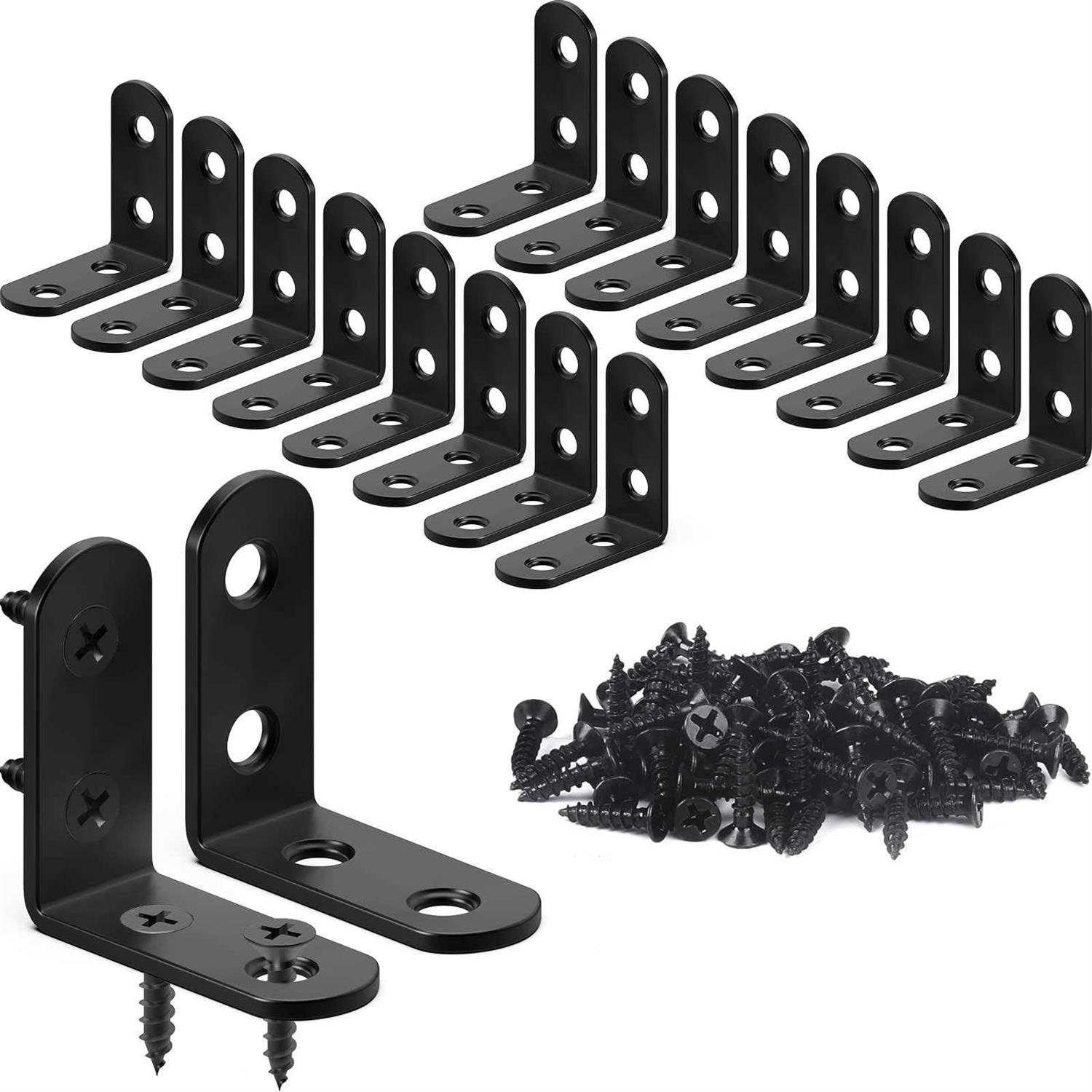 18pcs L Bracket Corner Bracket Fatloda Stainless Steel L Brackets for Shelves - Cheap Fitting