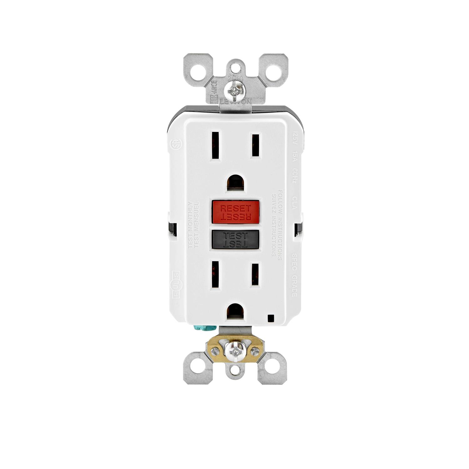 15-Amp GFCI Outlet Leviton R72-GFNT1-0RW - Cheap Fitting