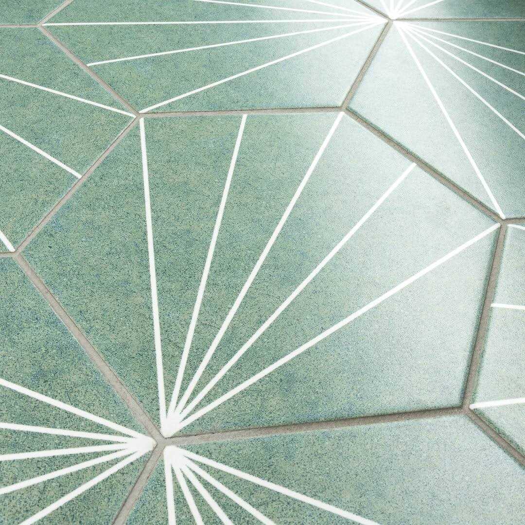 Merola Tile Aster Hex Verde 8-5/8 in. x 9-7/8 in. Porcelain Floor and Wall Tile - Cheap Fitting
