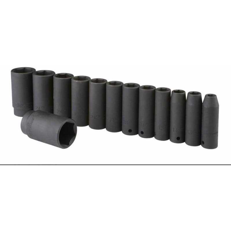 Pittsburgh 1/2 in. Drive Metric Impact Deep Socket Set - Cheap Fitting