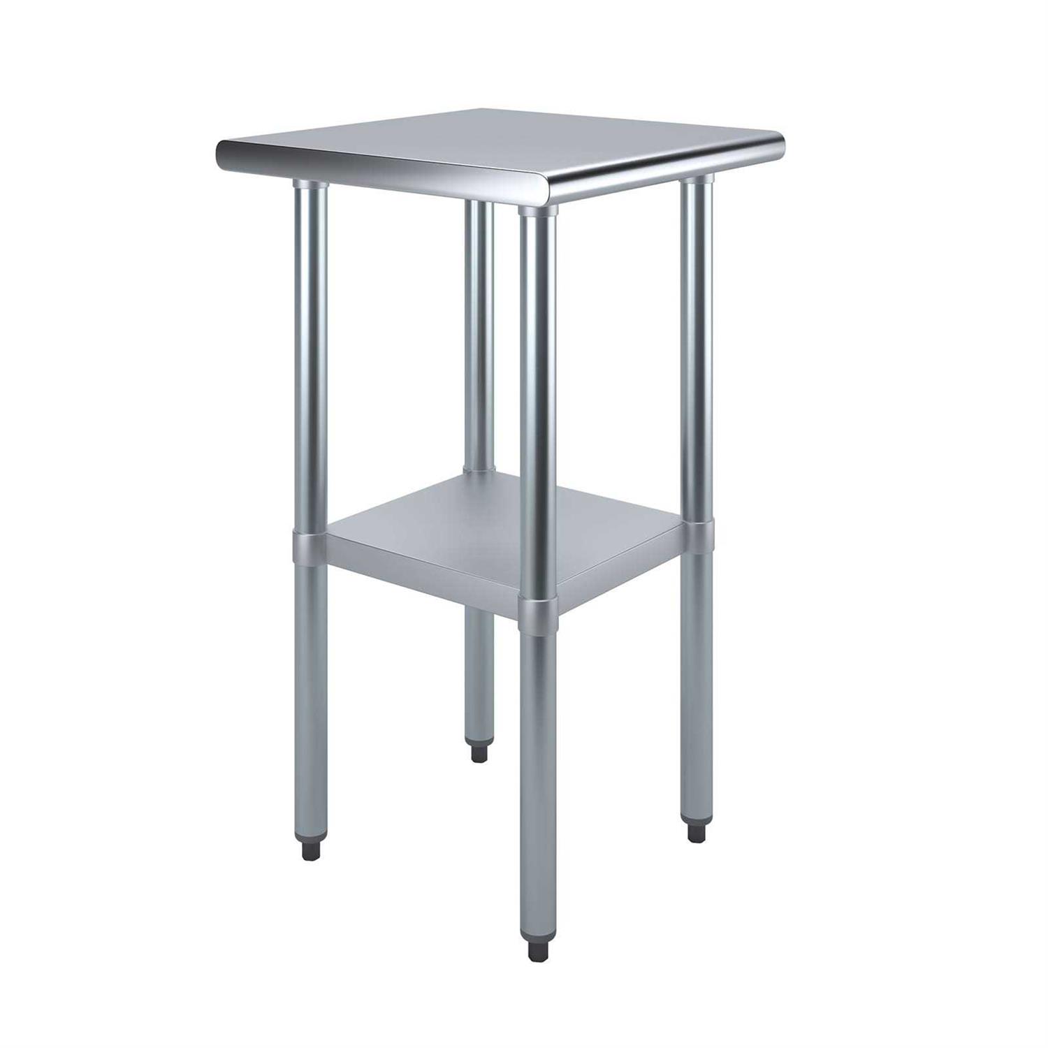 Amgood Stainless Steel Work Table Open Base NSF Kitchen Island Food Prep - Cheap Fitting