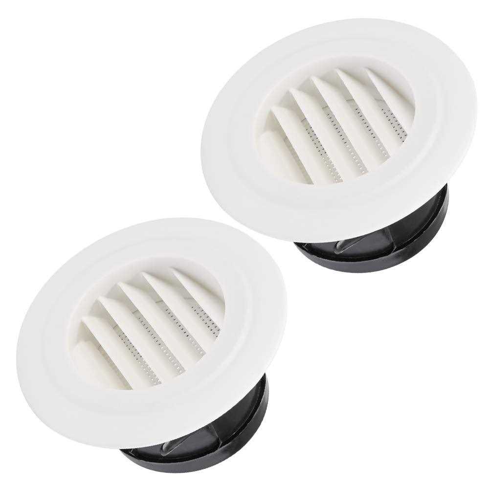 FOCCTS Air Louver ABS Round Vent Louver Grille Cover White Soffit Vent with Built-in Fly Screen Mesh - Cheap Fitting