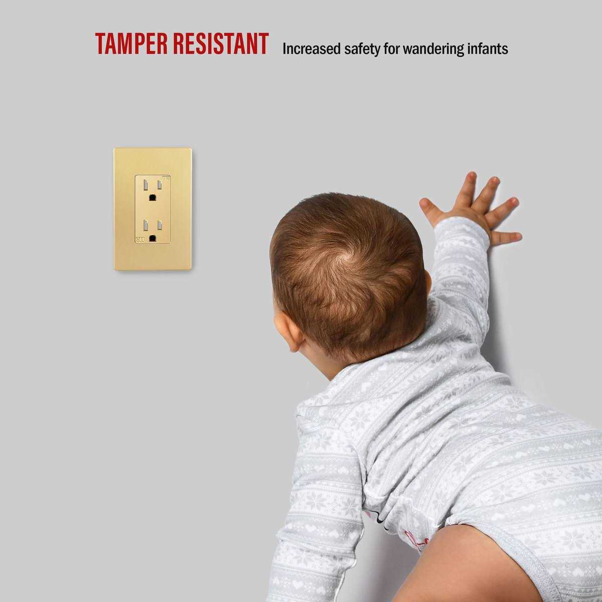 Enerlites 15 Amp Decorator Receptacle Tamper-Resistant - Cheap Fitting