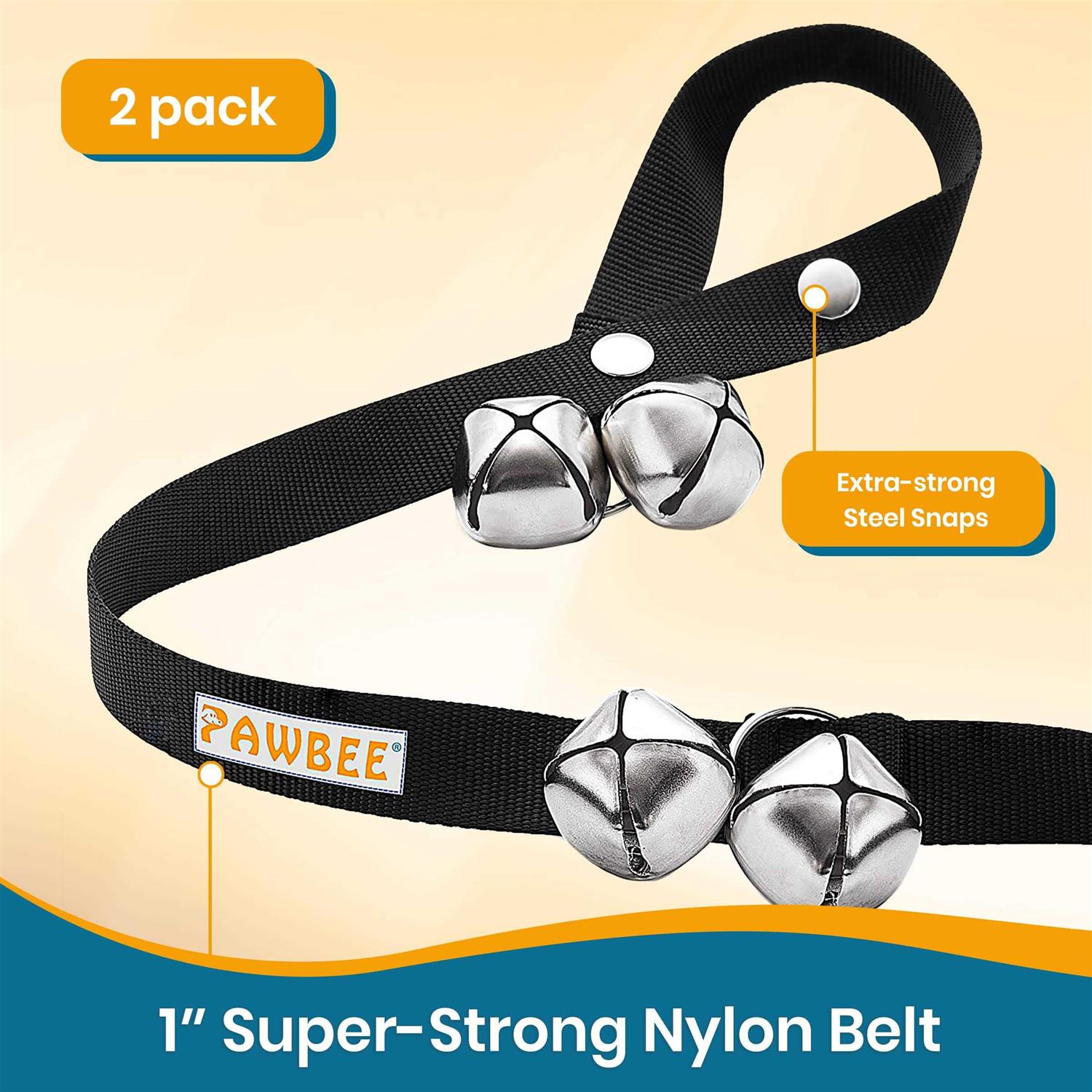 PAWBEE Dog Bell for Door Potty Training Set of 2 Adjustable Dog Doorbell Puppy Training - Cheap Fitting